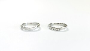 結婚指輪 プラチナカーブリング