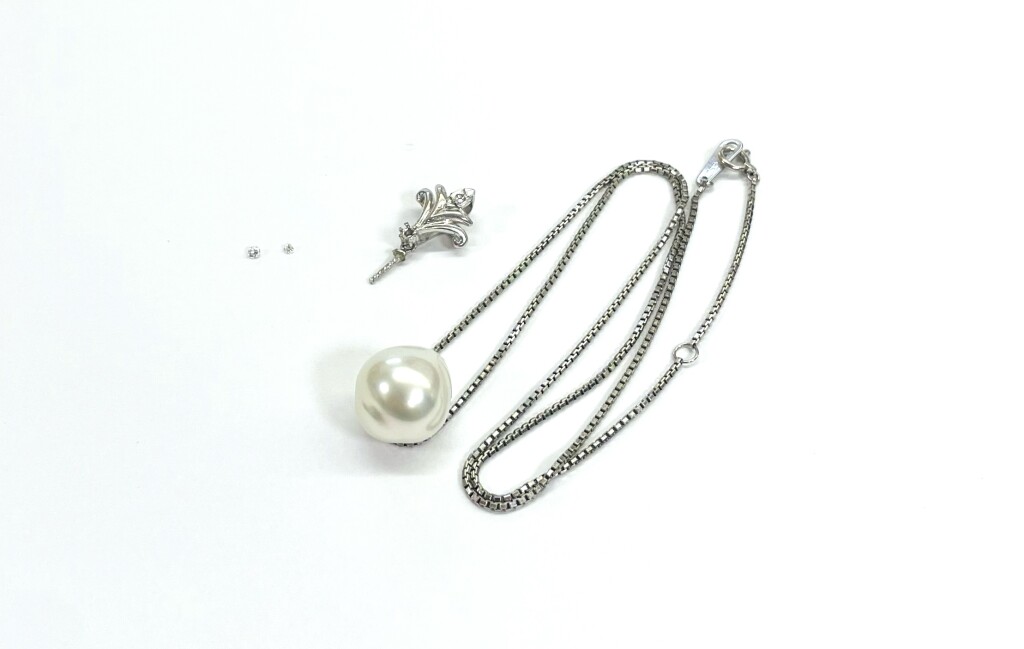 真珠とダイヤのリフォーム