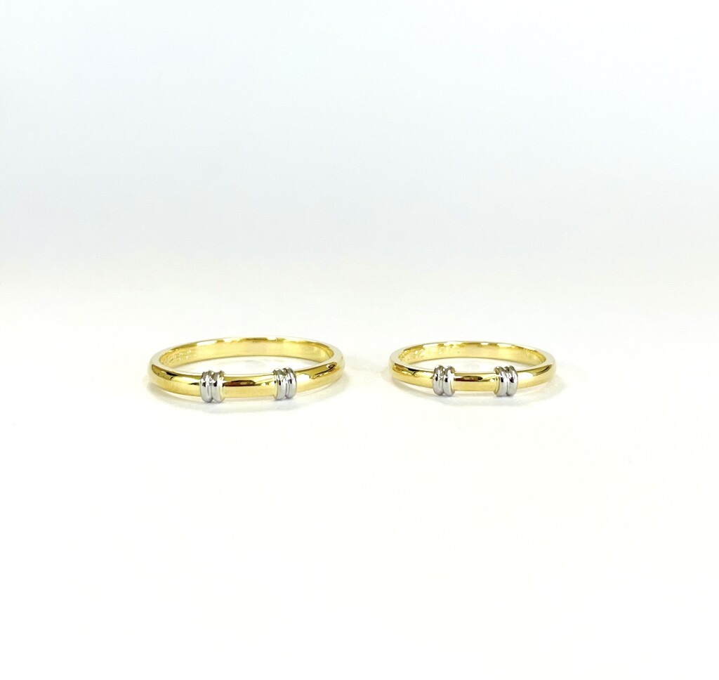 K18/Pt900オーダーメイド結婚指輪