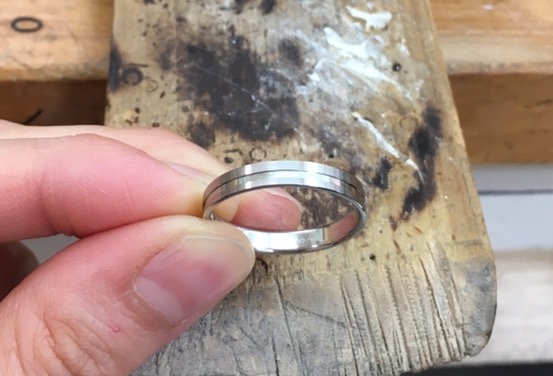パラジウムの結婚指輪のサイズ直し