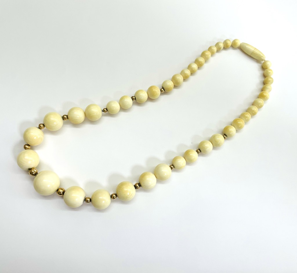 象牙のネックレスをリフォーム