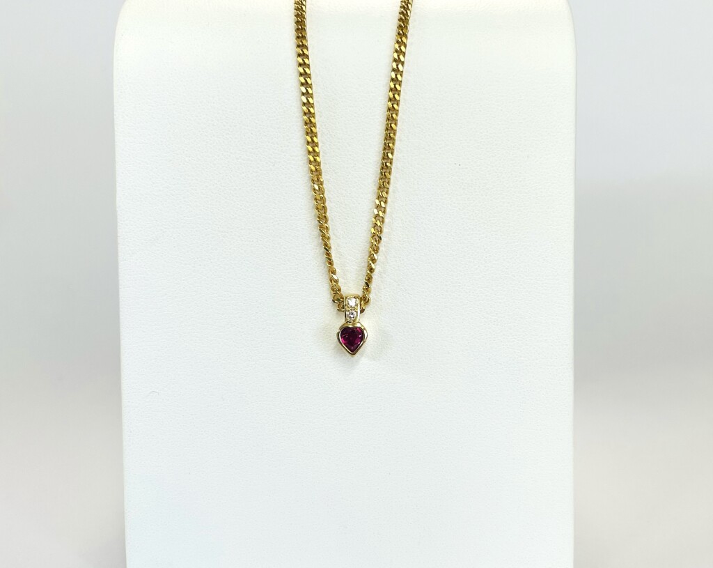 K18ルビーダイヤモンドネックレス