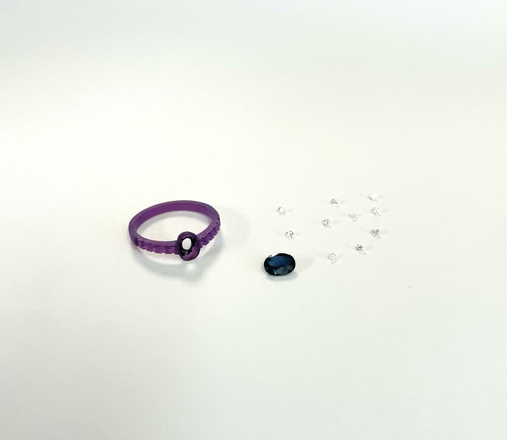 サファイアのオーダーメイドリング