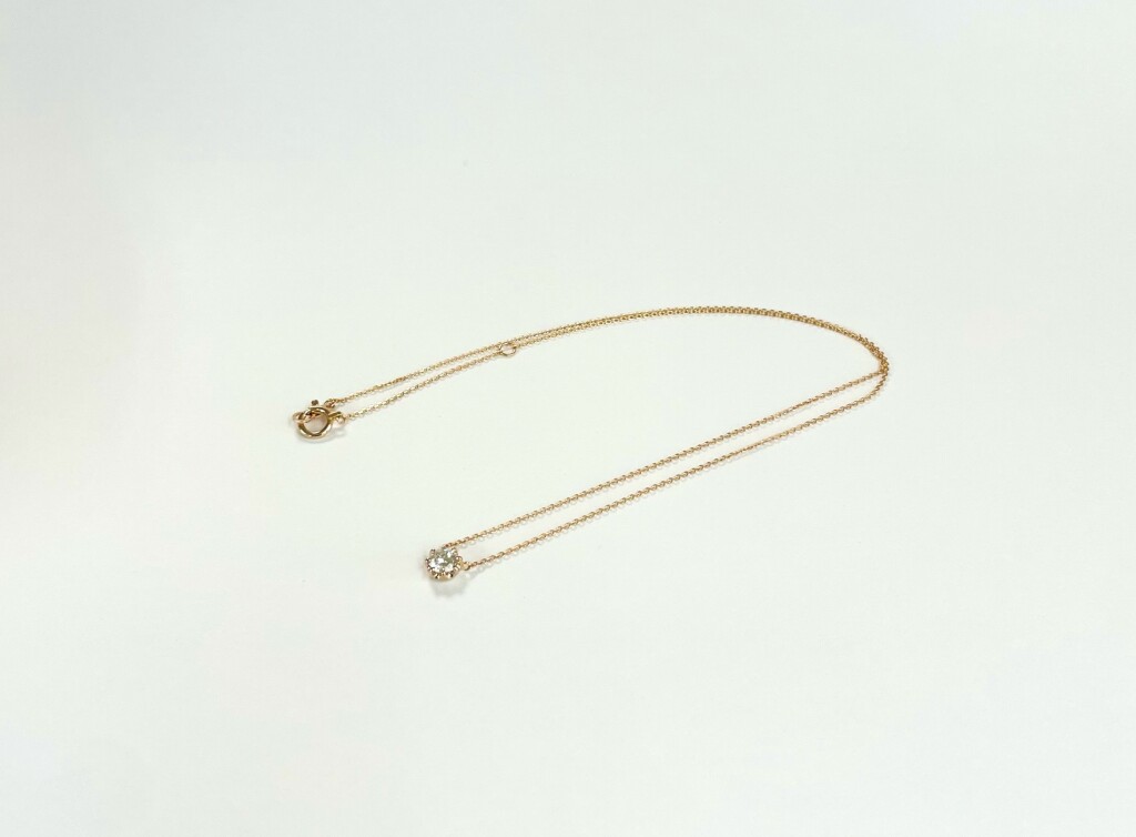 K18PGダイヤモンドネックレス