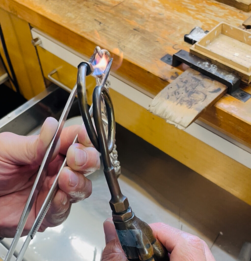 シルバーのロウ付け