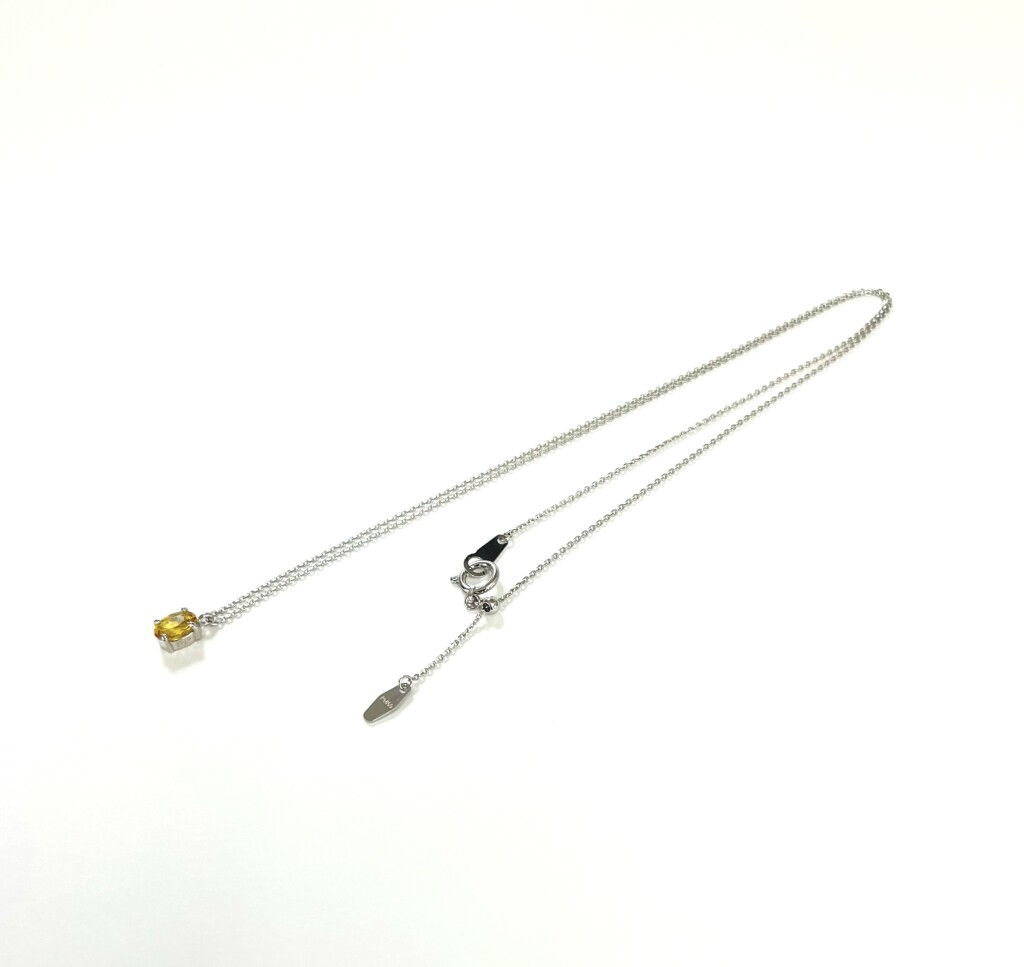 イエローサファイアペンダントネックレス